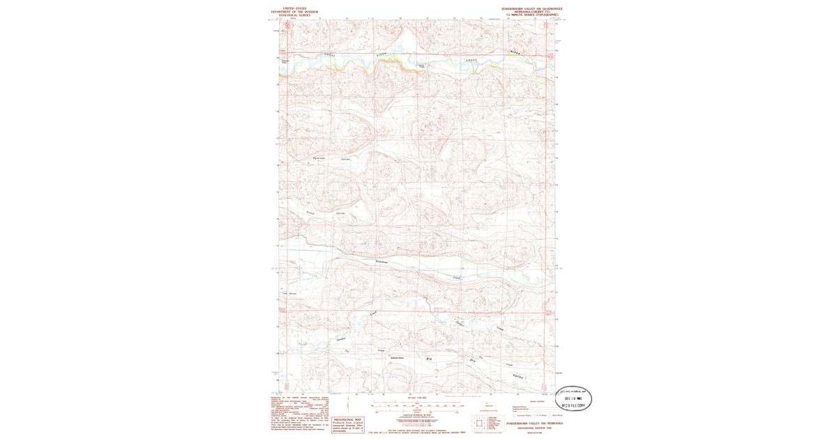 Powderhorn Map.pdf 1985 Map of Powderhorn Valley SW, Cherry County, NE — High-Res | Pastmaps
