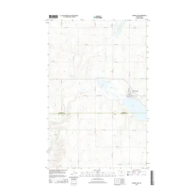 2014 Map of Powers Lake, 2014 Print