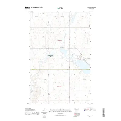 2020 Map of Powers Lake, 2020 Print