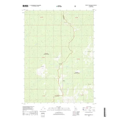 2018 Map of Prescott Mountain, 2018 Print