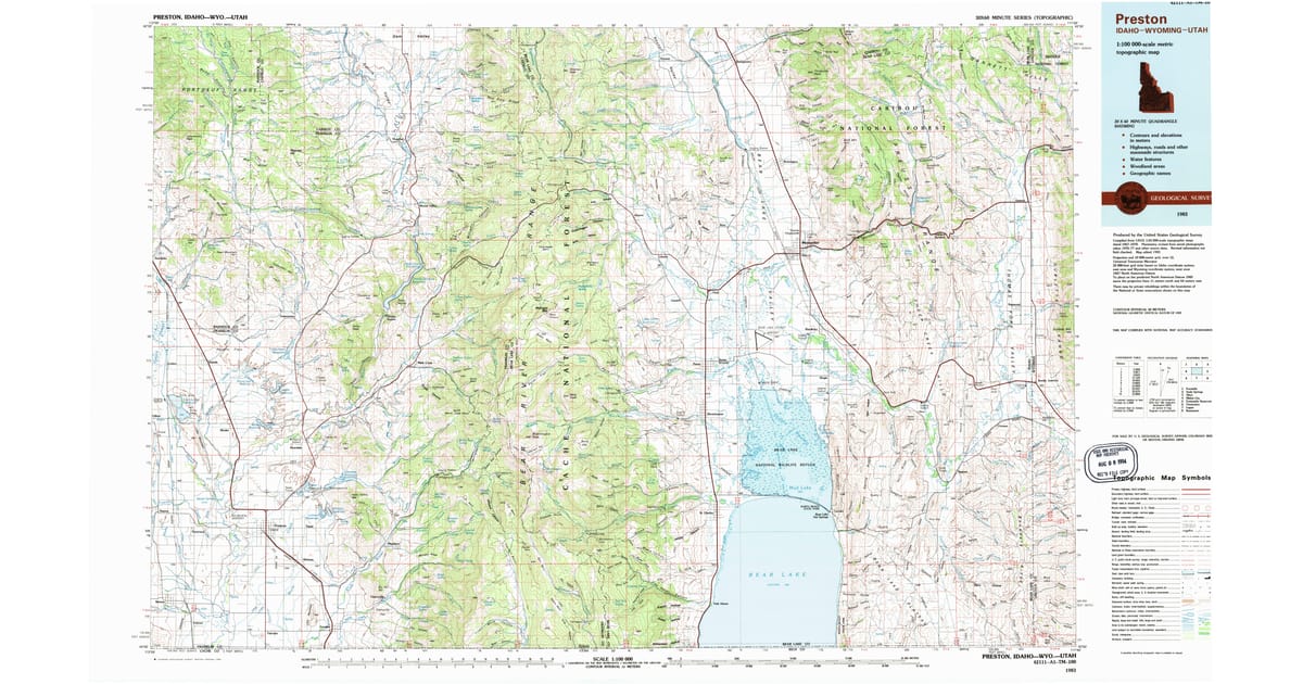 1980s Maps of Border Junction, WY | Pastmaps