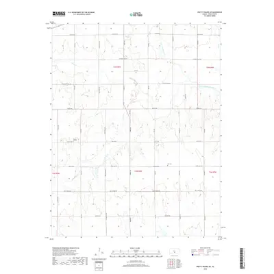2018 Map of Pretty Prairie SW, 2018 Print