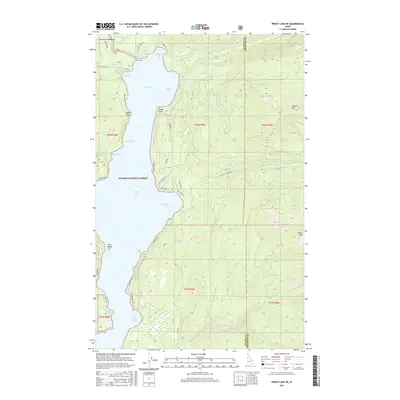 2017 Map of Priest Lake NE, 2017 Print