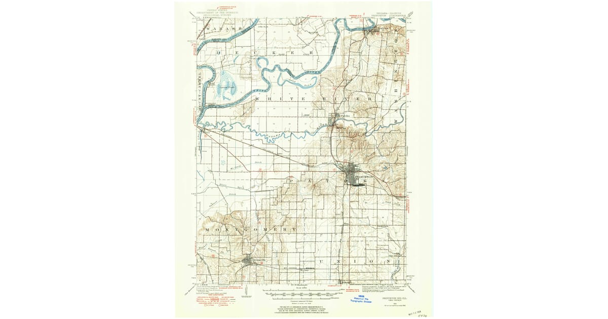 Old Maps of Owensville IN for - Princeton Gibson County In Usgs Topo 1901 P1954 Og 1200x630 