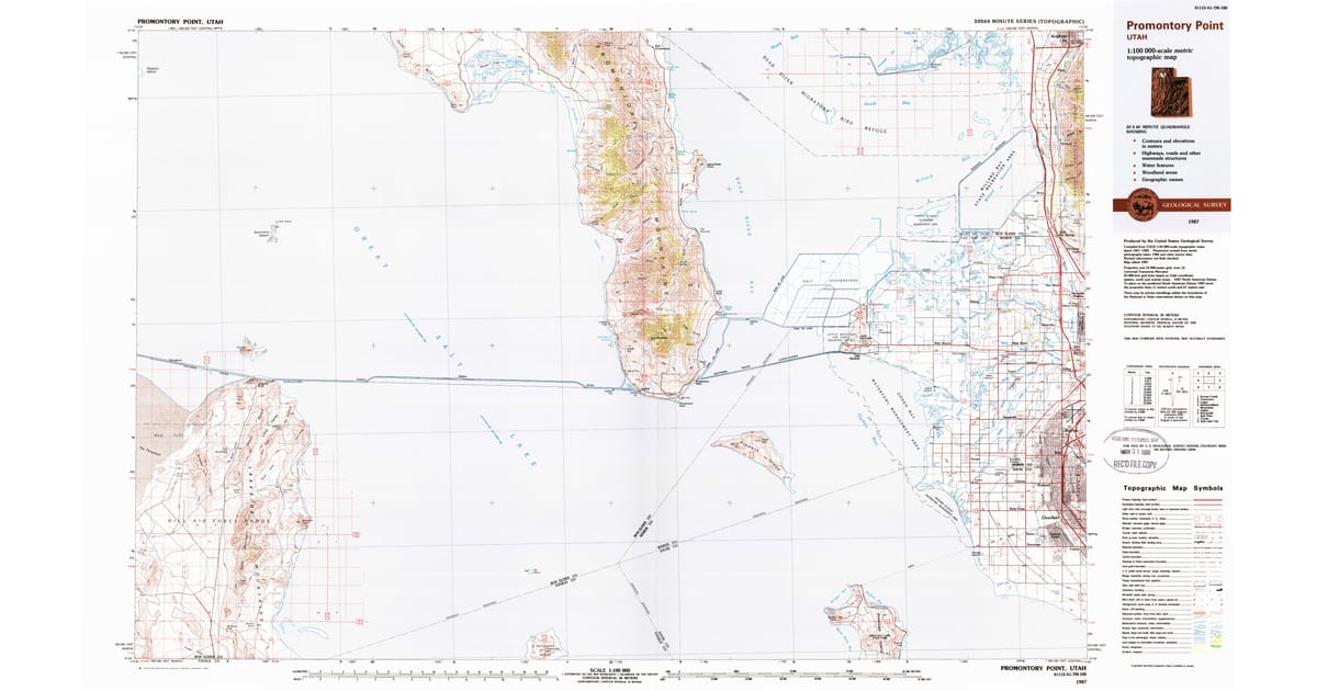 1987 Map of Promontory Point, Ogden, UT — High-Res | Pastmaps