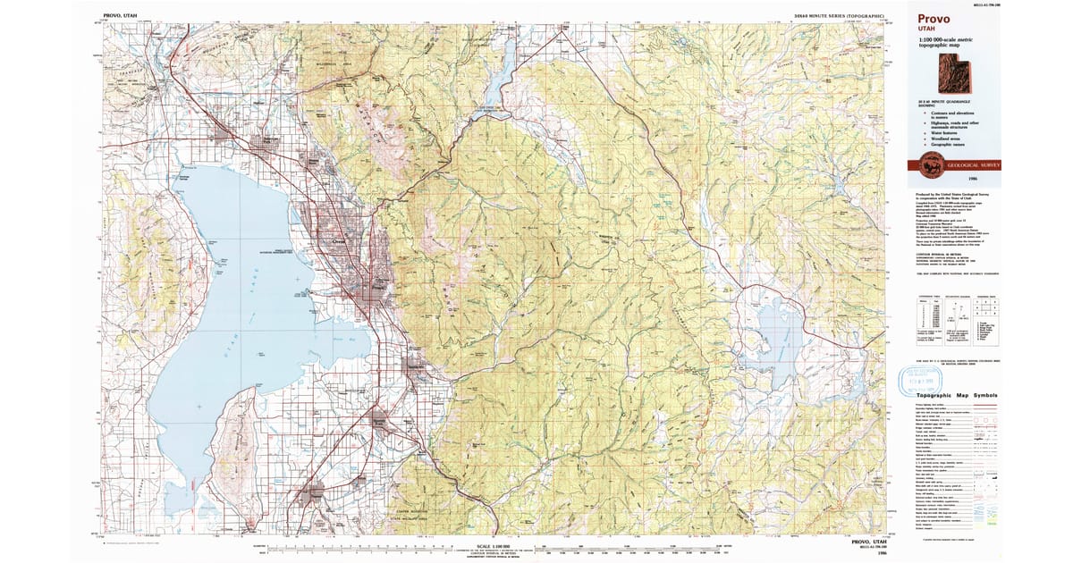 1980s Maps of Charleston UT - Provo Utah County Ut Usgs Topo 1986 Og 1200x630 