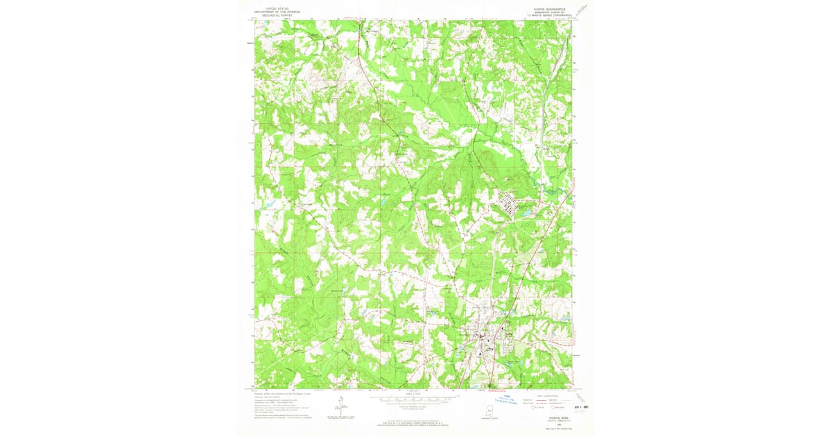Purvis Map 1964 Map of Purvis, MS — High-Res | Pastmaps