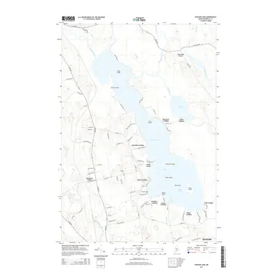 2014 Map of Pushaw Lake, 2014 Print