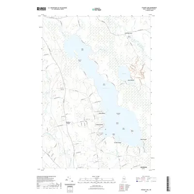 2021 Map of Pushaw Lake, 2021 Print