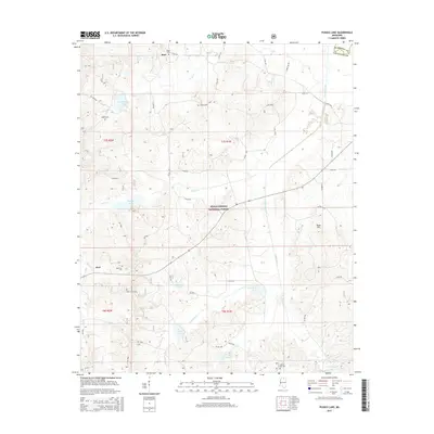 2015 Map of Puskus Lake, 2015 Print