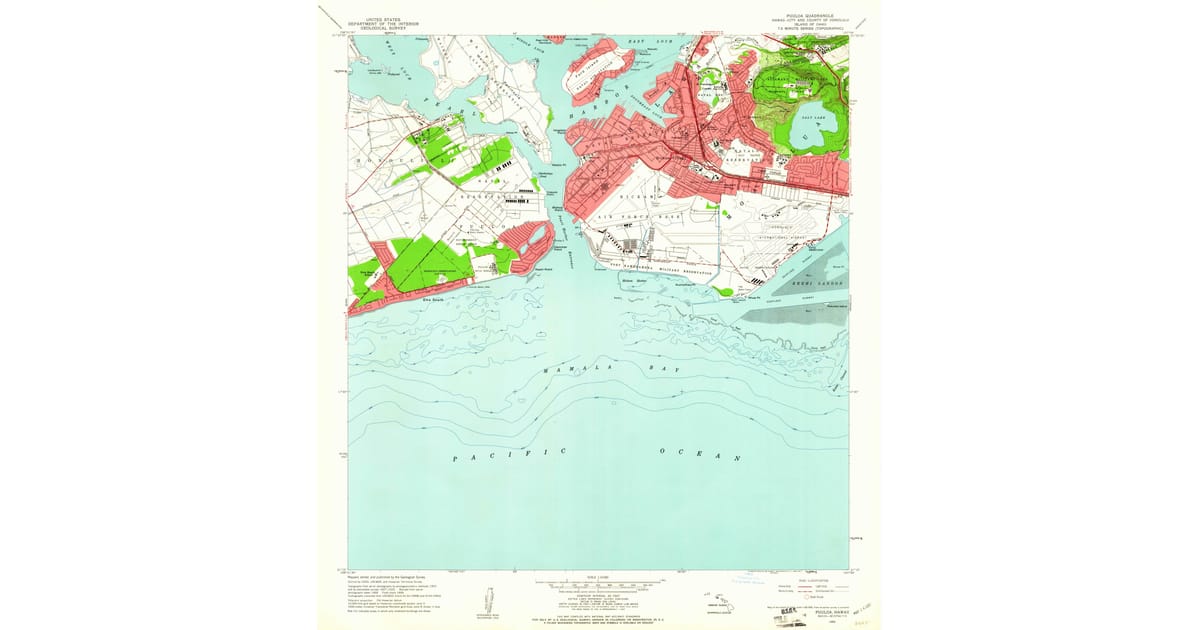 1959 Map of Puuloa, Honolulu County, HI — High-Res | Pastmaps