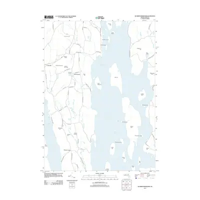 2012 Map of Quabbin Reservoir, 2012 Print
