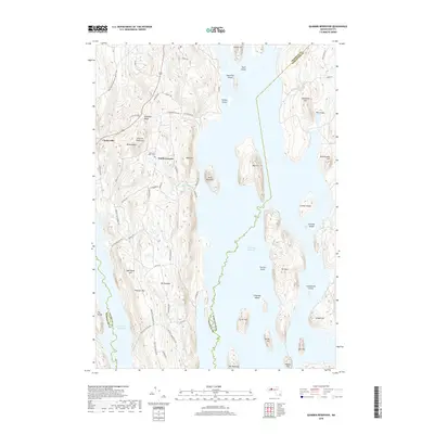 2018 Map of Quabbin Reservoir, 2018 Print