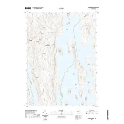 2021 Map of Quabbin Reservoir, 2021 Print