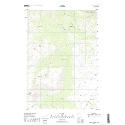 2017 Map of Quadrant Mountain, 2017 Print