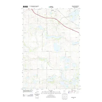 2013 Map of Quam Lake, 2013 Print