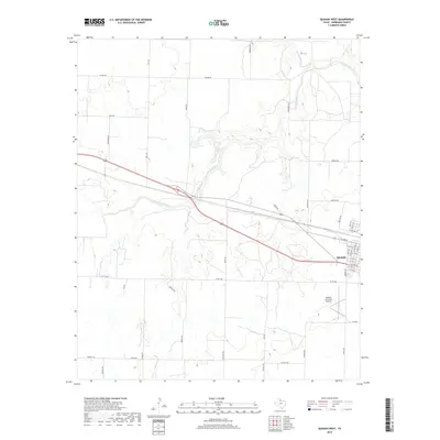 2019 Map of Quanah West, 2019 Print