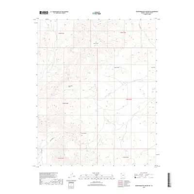 2018 Map of Quartermaster Canyon SW, 2018 Print
