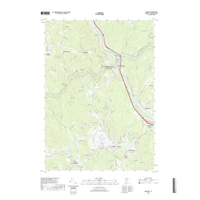2018 Map of Quechee, 2018 Print