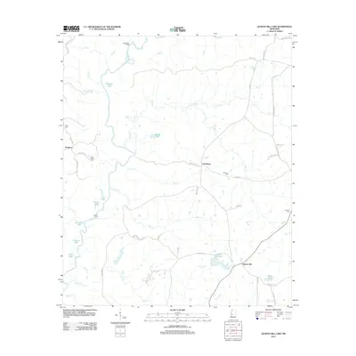 2012 Map of Queens Hill Lake, 2012 Print