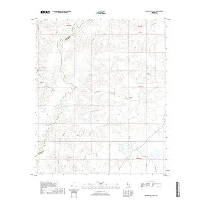 2018 Map of Queens Hill Lake, 2018 Print