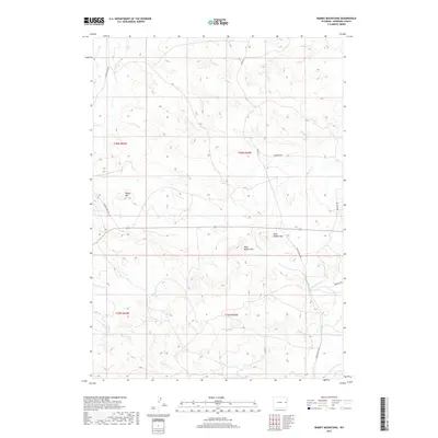 2017 Map of Rabbit Mountains, 2017 Print