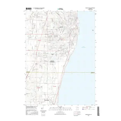 2016 Map of Racine South, 2016 Print