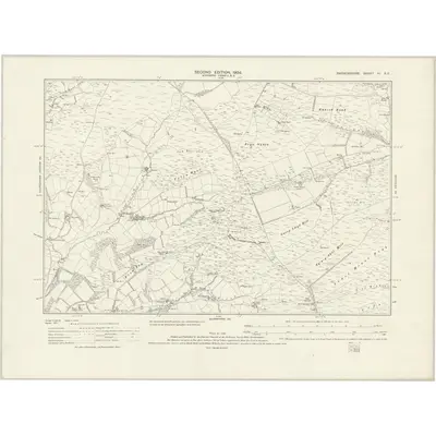 1901 Map of Radnorshire IV.SE, 1931 Print