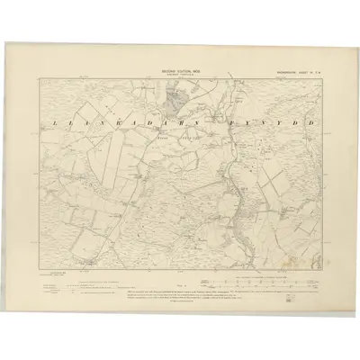 1902 Map of Radnorshire IV.SW, 1903 Print