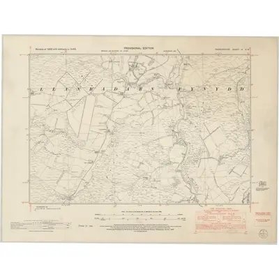 1948 Map of Radnorshire IV.SW, 1953 Print