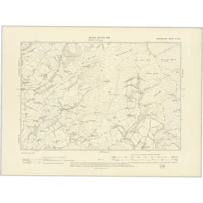 1902 Map of Radnorshire IX.NE, 1905 Print