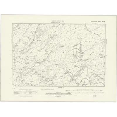 1902 Map of Radnorshire IX.NE, 1931 Print