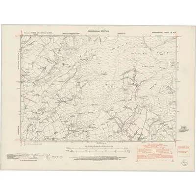 1948 Map of Radnorshire IX.NE, 1953 Print