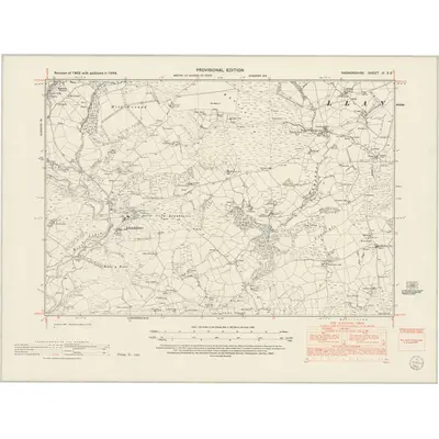 1948 Map of Radnorshire IX.SE, 1953 Print