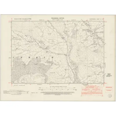 1948 Map of Radnorshire IX.SW, 1953 Print
