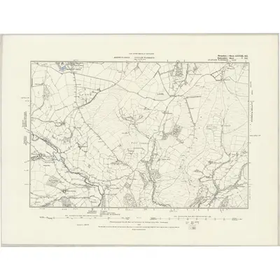 1883 Map of Radnorshire V.SE, 1889 Print