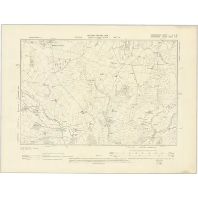 1901 Map of Radnorshire V.SE, 1904 Print