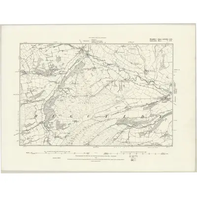 1883 Map of Radnorshire V.SW, 1889 Print