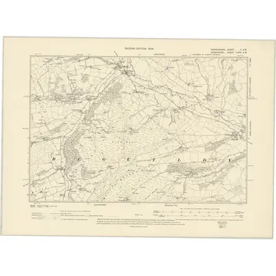 1901 Map of Radnorshire V.SW, 1904 Print