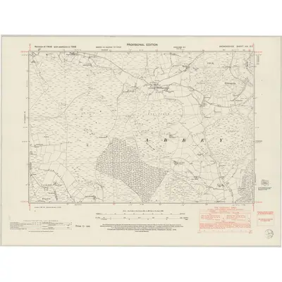 1948 Map of Radnorshire VIII.SE, 1953 Print