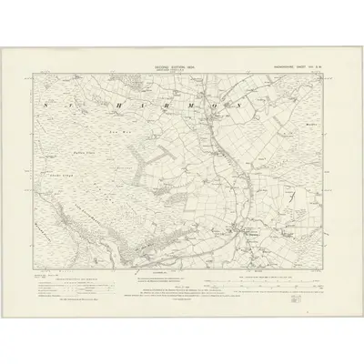 1902 Map of Radnorshire VIII.SW, 1931 Print