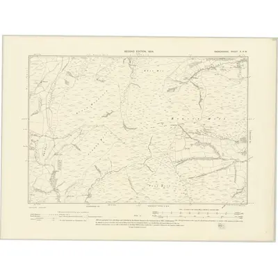 1902 Map of Radnorshire X.NW, 1904 Print