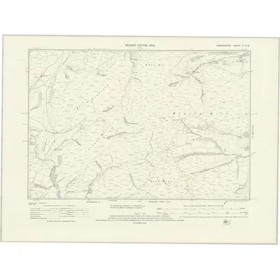 1902 Map of Radnorshire X.NW, 1931 Print