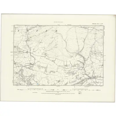 1887 Map of Radnorshire X.SW, 1888 Print