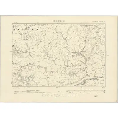 1902 Map of Radnorshire X.SW, 1905 Print