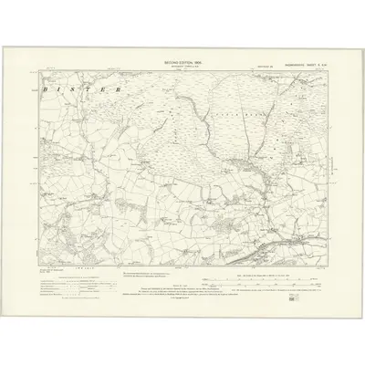 1902 Map of Radnorshire X.SW, 1931 Print