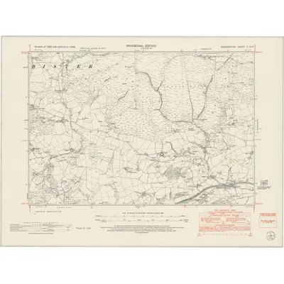 1948 Map of Radnorshire X.SW, 1953 Print