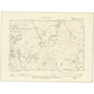 1901 Map of Radnorshire XI.NW, 1904 Print