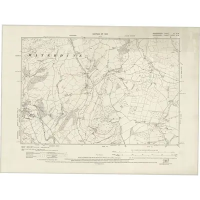 1926 Map of Radnorshire XI.NW, 1929 Print