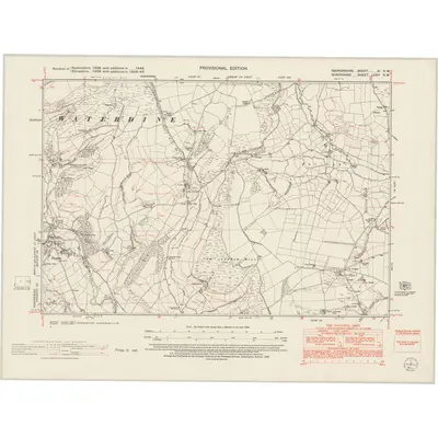 1948 Map of Radnorshire XI.NW, 1953 Print